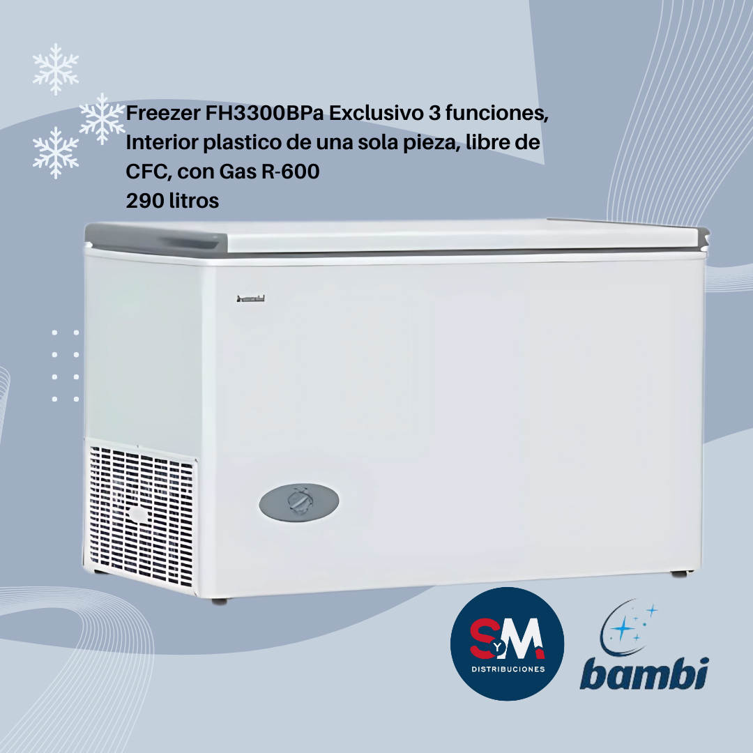 FREEZER BAMBI FH 3300 - 290 litros