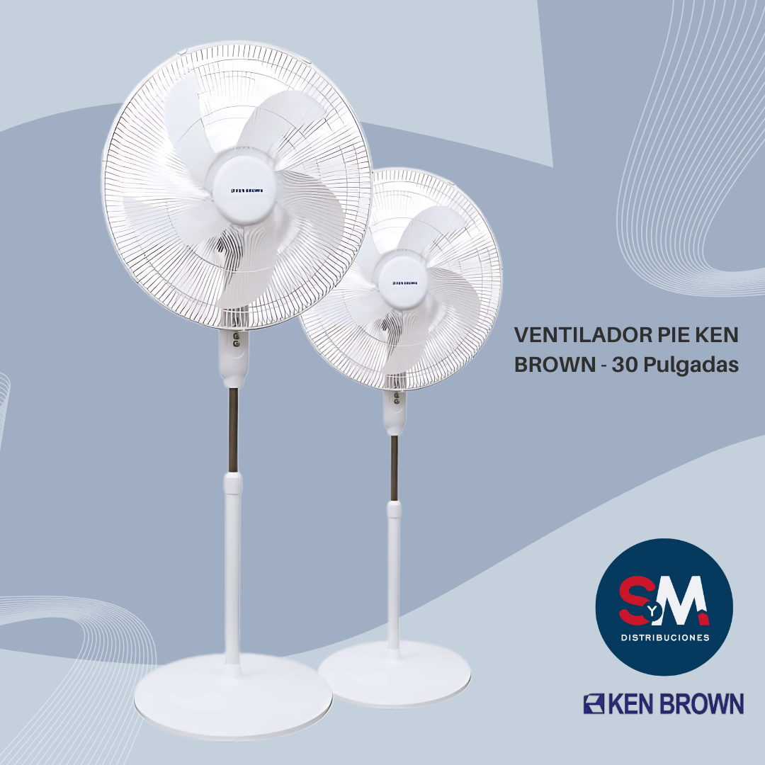 VENTILADOR PIE KEN BROWN - 21 PULGADAS - 5 PALAS
