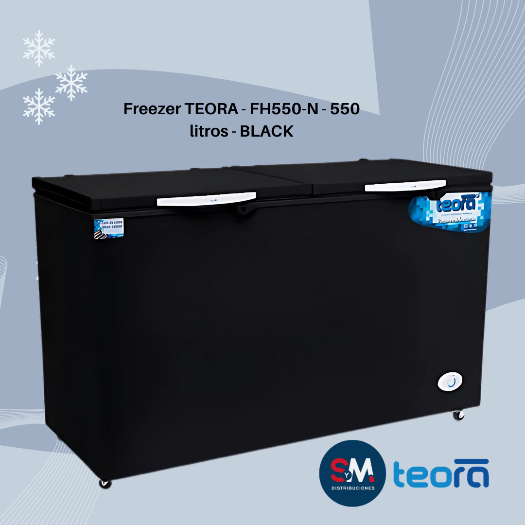 FREEZER TEORA - FH550-N - 550 LITROS BLACK